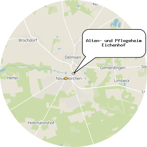 Kartenausschnitt für die Firma Alten- und Pflegeheim Eichenhof