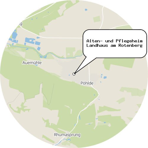 Kartenausschnitt für die Firma Alten- und Pflegeheim Landhaus am Rotenberg