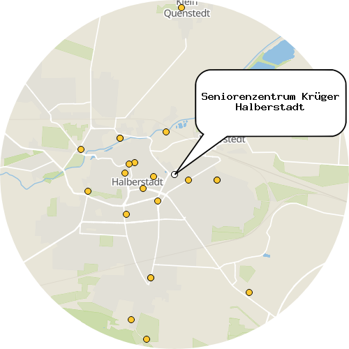 Kartenausschnitt für die Firma Seniorenzentrum Krüger Halberstadt