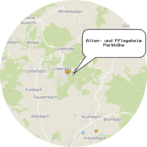 Kartenausschnitt für die Firma Alten- und Pflegeheim Parkhöhe