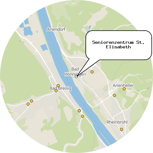 Kartenausschnitt für die Firma Seniorenzentrum St. Elisabeth