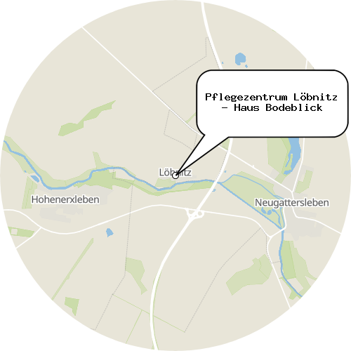 Kartenausschnitt für die Firma Pflegezentrum Löbnitz - Haus Bodeblick