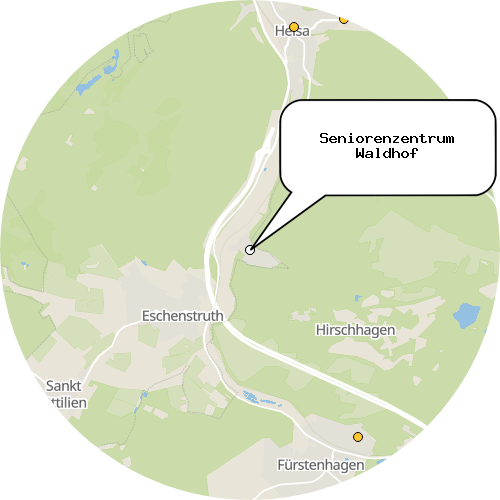 Kartenausschnitt für die Firma Seniorenzentrum Waldhof