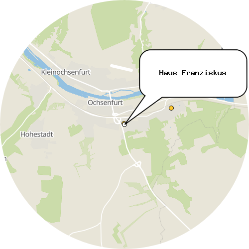 Kartenausschnitt für die Firma Haus Franziskus