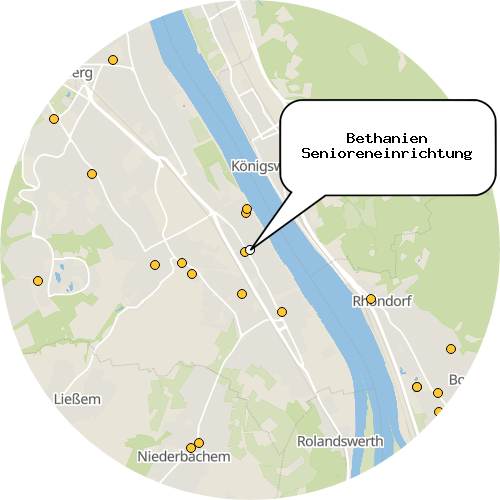 Kartenausschnitt für die Firma Bethanien Senioreneinrichtung