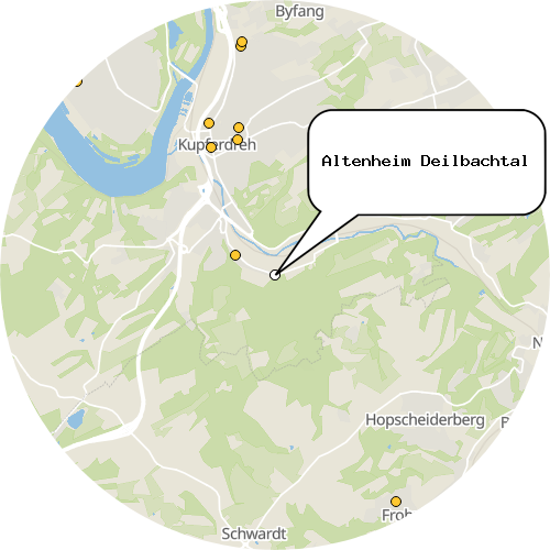 Kartenausschnitt für die Firma Altenheim Deilbachtal