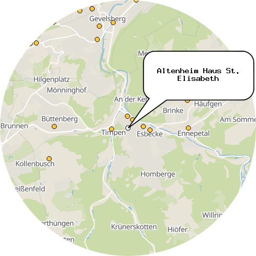 Kartenausschnitt für die Firma Altenheim Haus St. Elisabeth