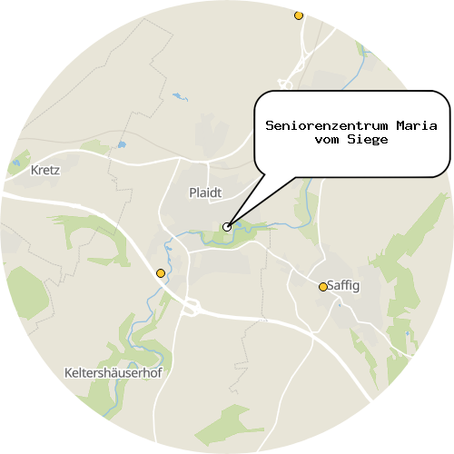 Kartenausschnitt für die Firma Seniorenzentrum Maria vom Siege