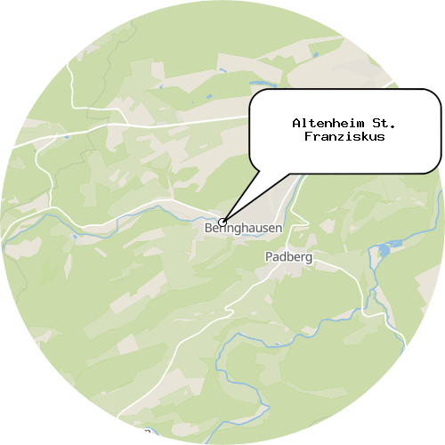Kartenausschnitt für die Firma Altenheim St. Franziskus