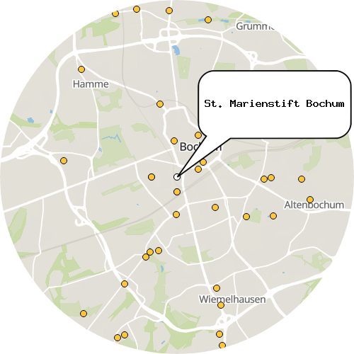 Kartenausschnitt für die Firma St. Marienstift Bochum