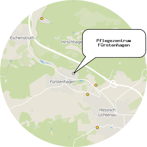 Kartenausschnitt für die Firma Pflegezentrum Fürstenhagen
