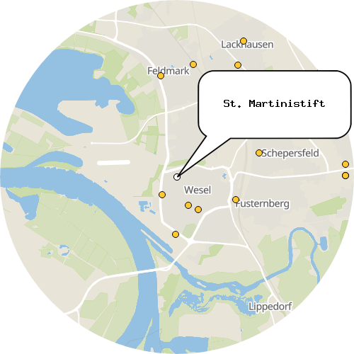 Kartenausschnitt für die Firma St. Martinistift
