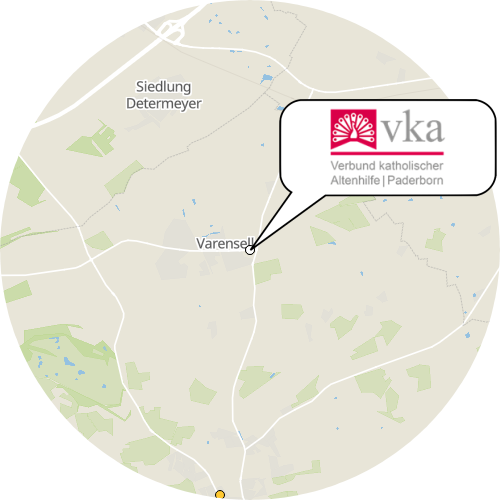 Kartenausschnitt für die Firma VKA Mobile Dienste St. Katharina Varensell