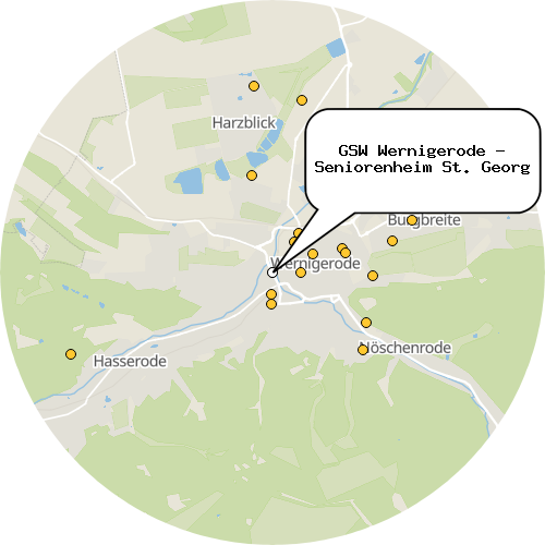 Kartenausschnitt für die Firma GSW Wernigerode - Seniorenheim St. Georg