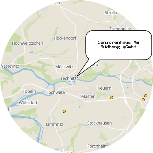Kartenausschnitt für die Firma Seniorenhaus Am Südhang gGmbH