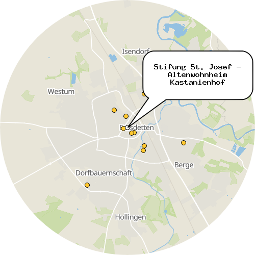 Kartenausschnitt für die Firma Stifung St. Josef - Altenwohnheim Kastanienhof