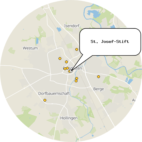 Kartenausschnitt für die Firma St. Josef-Stift