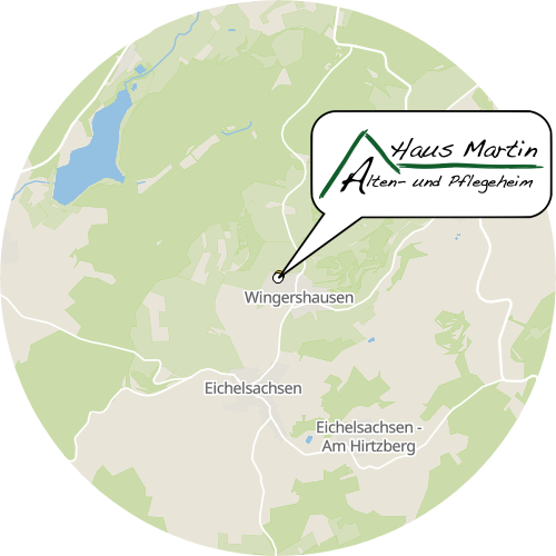 Kartenausschnitt für die Firma Haus Martin Pflegeheim