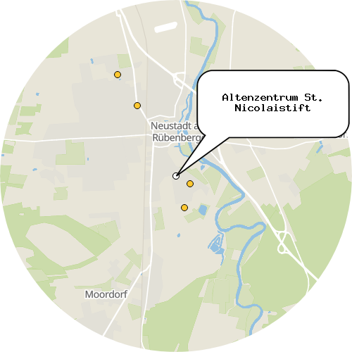 Kartenausschnitt für die Firma Altenzentrum St. Nicolaistift