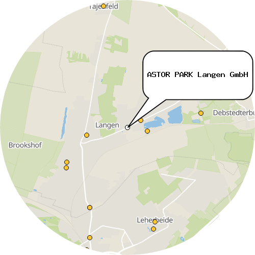 Kartenausschnitt für die Firma ASTOR PARK Langen GmbH