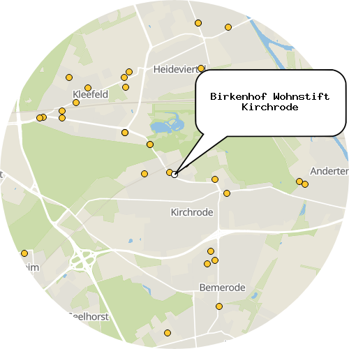 Kartenausschnitt für die Firma Birkenhof Wohnstift Kirchrode