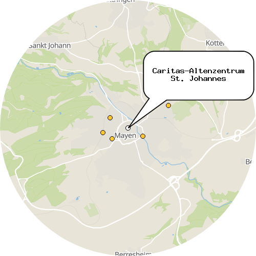 Kartenausschnitt für die Firma Caritas-Altenzentrum St. Johannes
