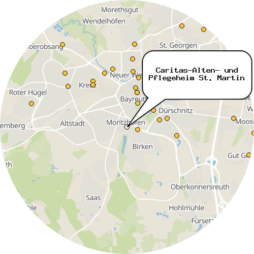 Kartenausschnitt für die Firma Caritas-Alten- und Pflegeheim St. Martin