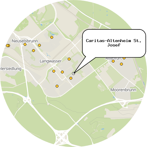 Kartenausschnitt für die Firma Caritas-Altenheim St. Josef