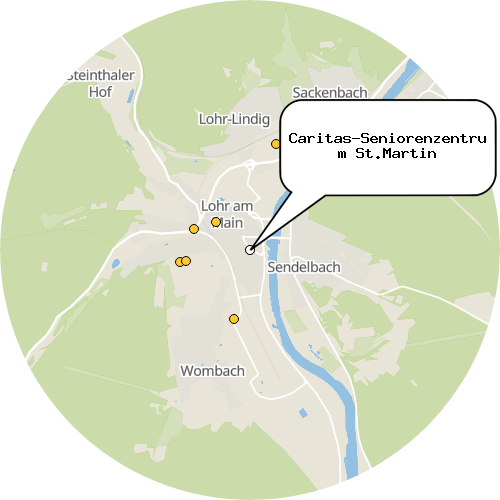 Kartenausschnitt für die Firma Caritas-Seniorenzentrum St.Martin