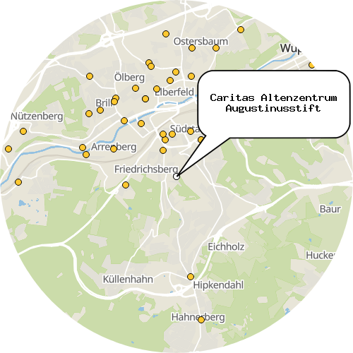 Kartenausschnitt für die Firma Caritas Altenzentrum Augustinusstift