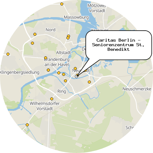 Kartenausschnitt für die Firma Caritas Berlin - Seniorenzentrum St. Benedikt