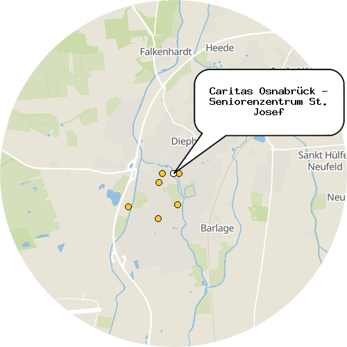 Kartenausschnitt für die Firma Caritas Osnabrück - Seniorenzentrum St. Josef