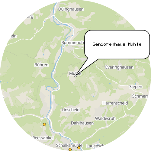 Kartenausschnitt für die Firma Seniorenhaus Muhle