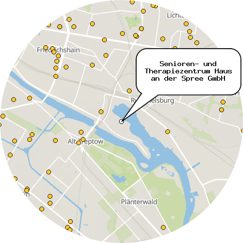 Kartenausschnitt für die Firma Senioren- und Therapiezentrum Haus an der Spree GmbH