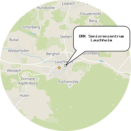 Kartenausschnitt für die Firma DRK Seniorenzentrum Lauchheim