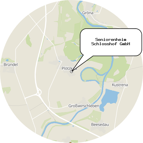 Kartenausschnitt für die Firma Seniorenheim Schlosshof GmbH