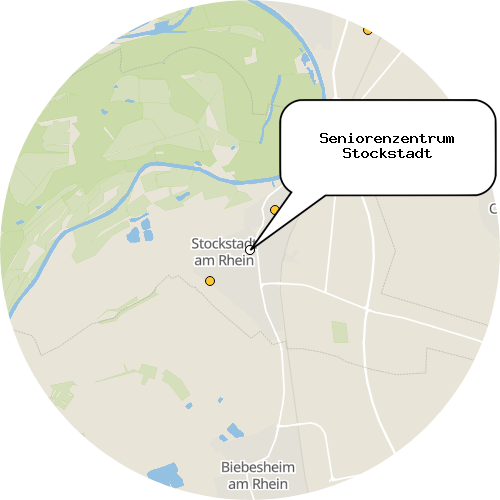 Kartenausschnitt für die Firma Seniorenzentrum Stockstadt