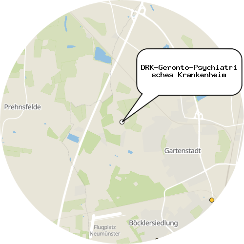 Kartenausschnitt für die Firma DRK-Geronto-Psychiatrisches Krankenheim