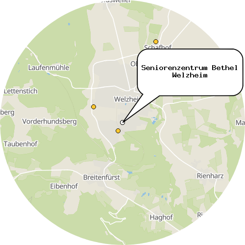 Kartenausschnitt für die Firma Seniorenzentrum Bethel Welzheim