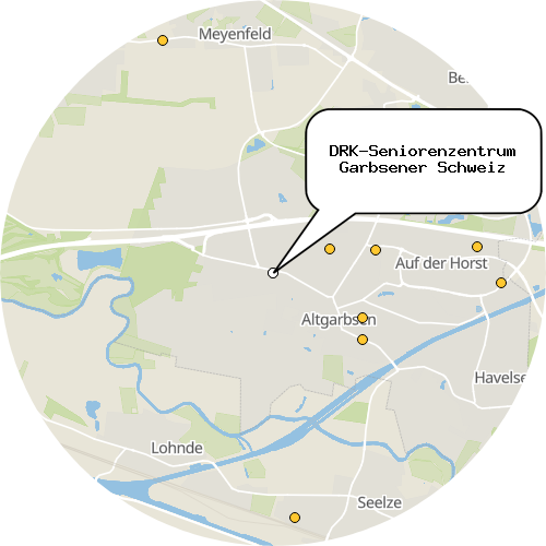Kartenausschnitt für die Firma DRK-Seniorenzentrum Garbsener Schweiz
