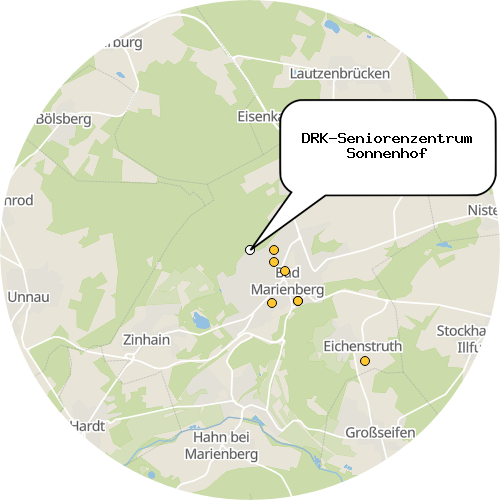 Kartenausschnitt für die Firma DRK-Seniorenzentrum Sonnenhof