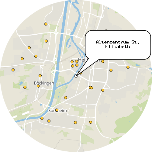 Kartenausschnitt für die Firma Altenzentrum St. Elisabeth