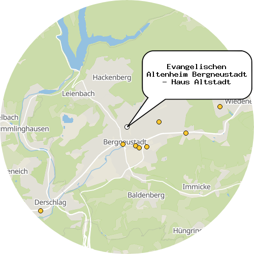 Kartenausschnitt für die Firma Evangelischen Altenheim Bergneustadt - Haus Altstadt