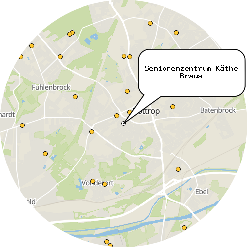 Kartenausschnitt für die Firma Seniorenzentrum Käthe Braus