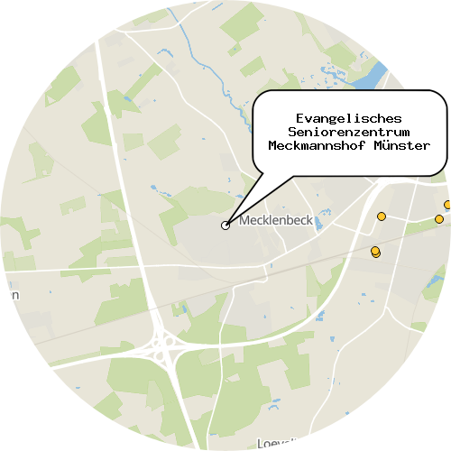 Kartenausschnitt für die Firma Evangelisches Seniorenzentrum Meckmannshof Münster