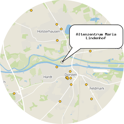 Kartenausschnitt für die Firma Altenzentrum Maria Lindenhof