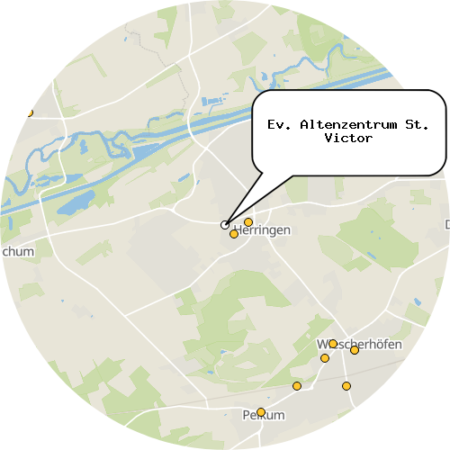 Kartenausschnitt für die Firma Ev. Altenzentrum St. Victor
