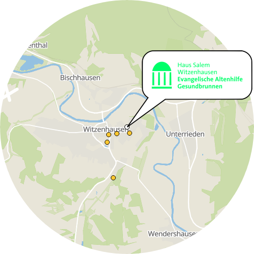 Kartenausschnitt für die Firma Ev. Altenhilfezentrum Haus Salem