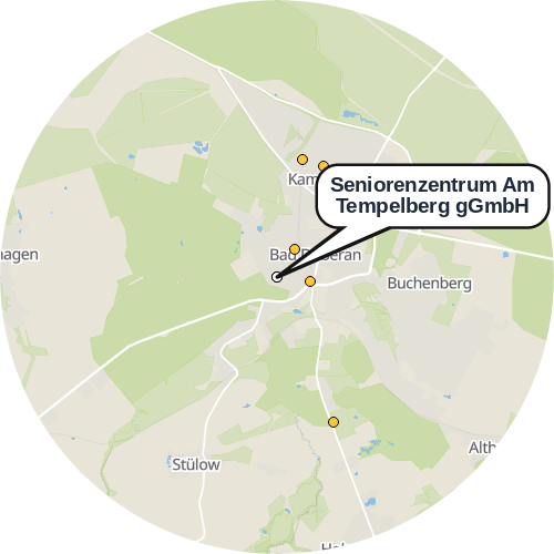 Kartenausschnitt für die Firma Seniorenzentrum Am Tempelberg gGmbH