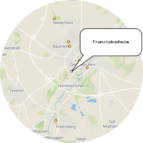 Kartenausschnitt für die Firma Franziskusheim